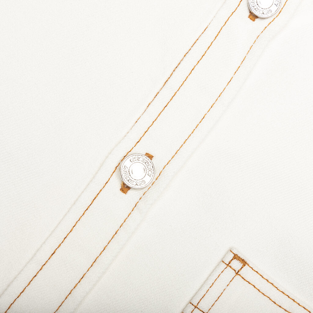 Couture Seam Overshirt - White