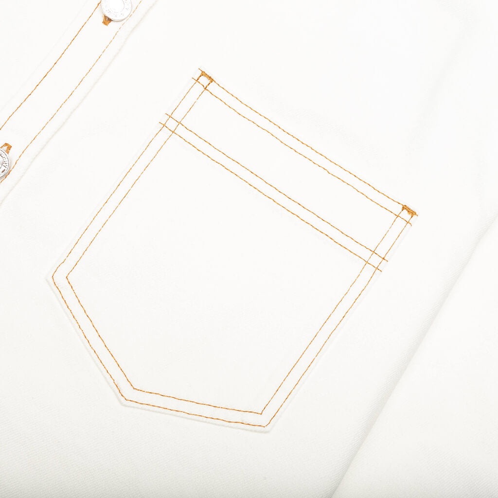Couture Seam Overshirt - White