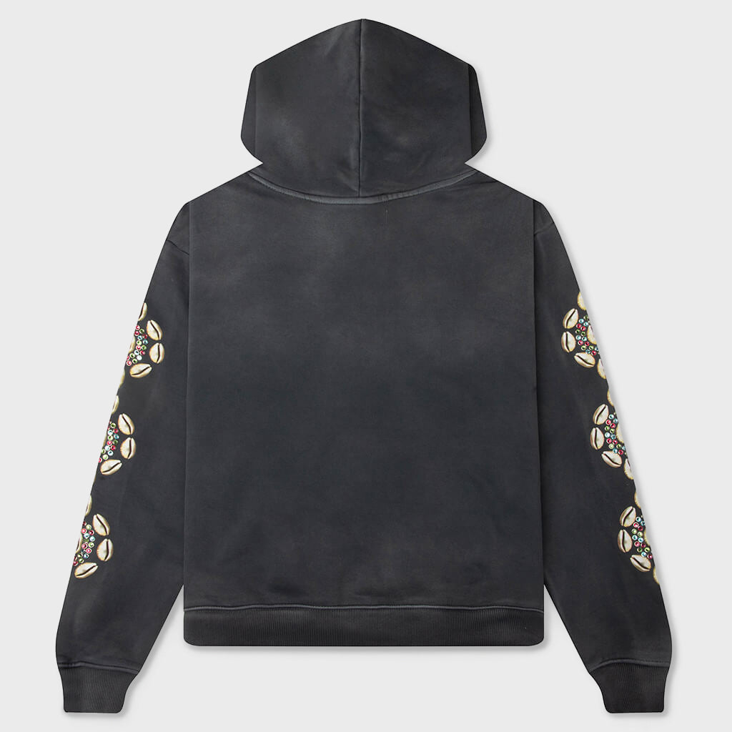 Cowrie Crystal Hoodie - Black