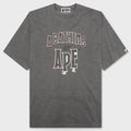 Crack Print Pattern Logo Relaxed Fit Tee - Black