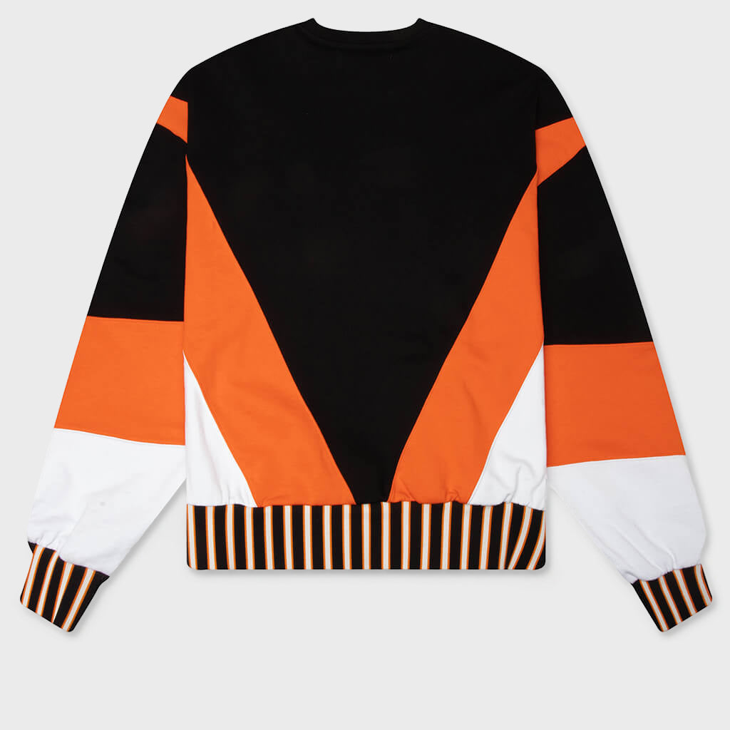 Crew Neck A - Orange/Black/White
