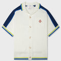 Crochet Shirt - White/Blue