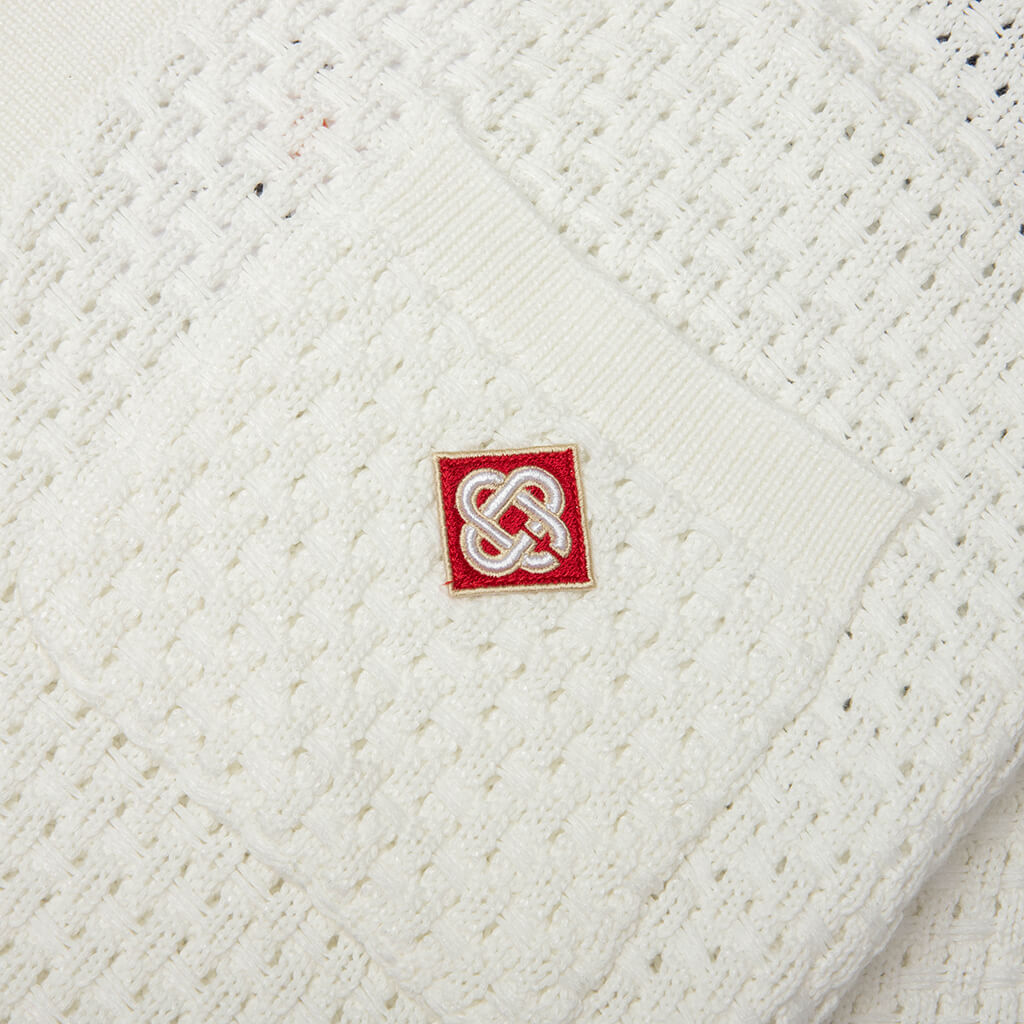 Crochet Shirt - White/Blue