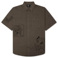 Crooked Face S/S Shirt - Brown