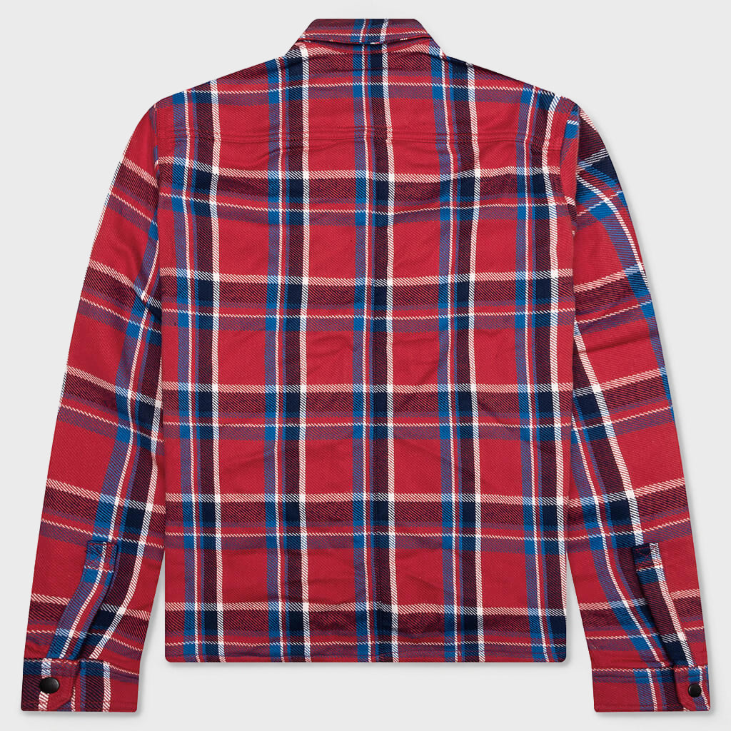 Cropped Outershirt - Red Plaid