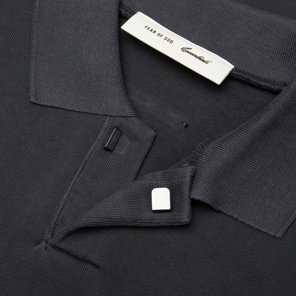 Cropped Polo - Washed Iron Grey