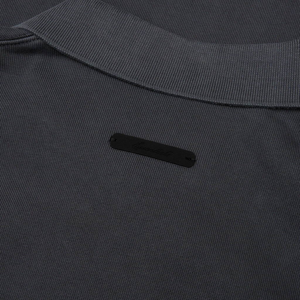 Cropped Polo - Washed Iron Grey