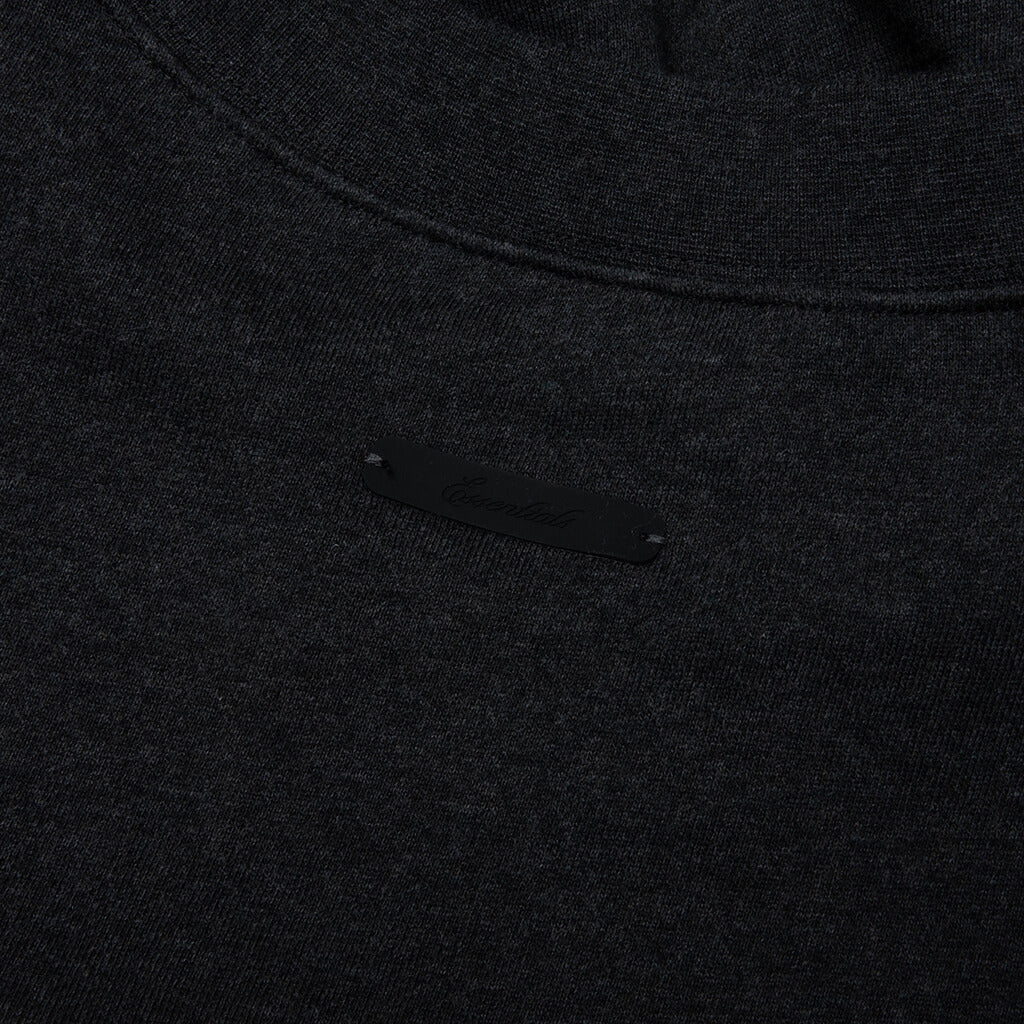 Cropped Relaxed Panelled Sweatshirt - Iron Grey Heather/Seal Heather