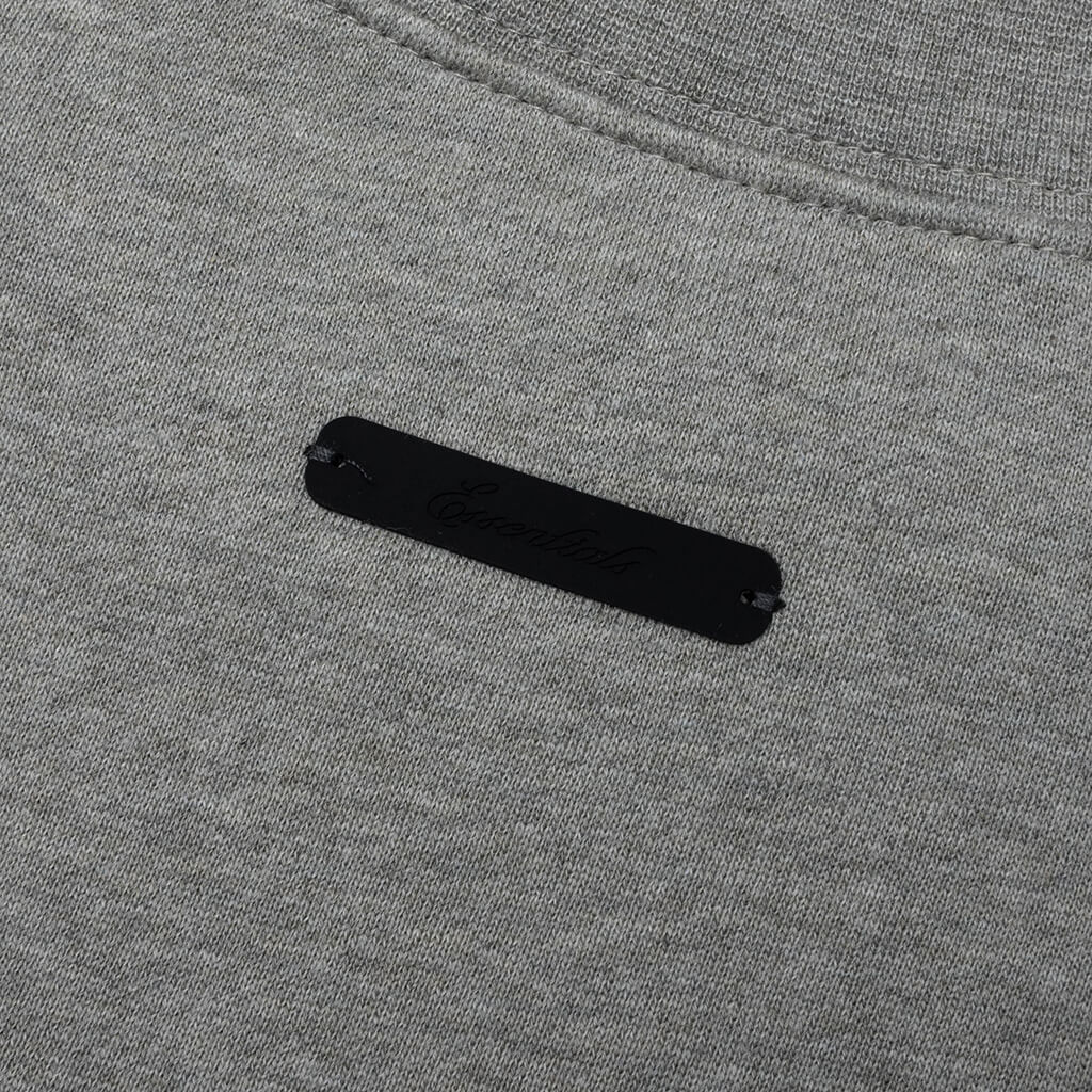Cropped Relaxed Panelled Sweatshirt - Seal Heather/Iron Grey