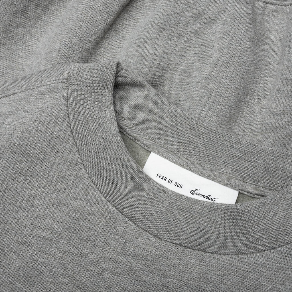 Cropped Relaxed Panelled Sweatshirt - Seal Heather/Iron Grey
