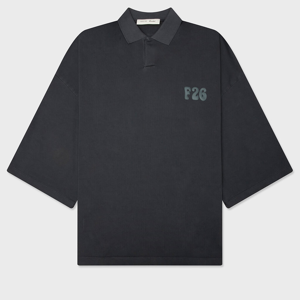 Cropped Polo - Washed Iron Grey