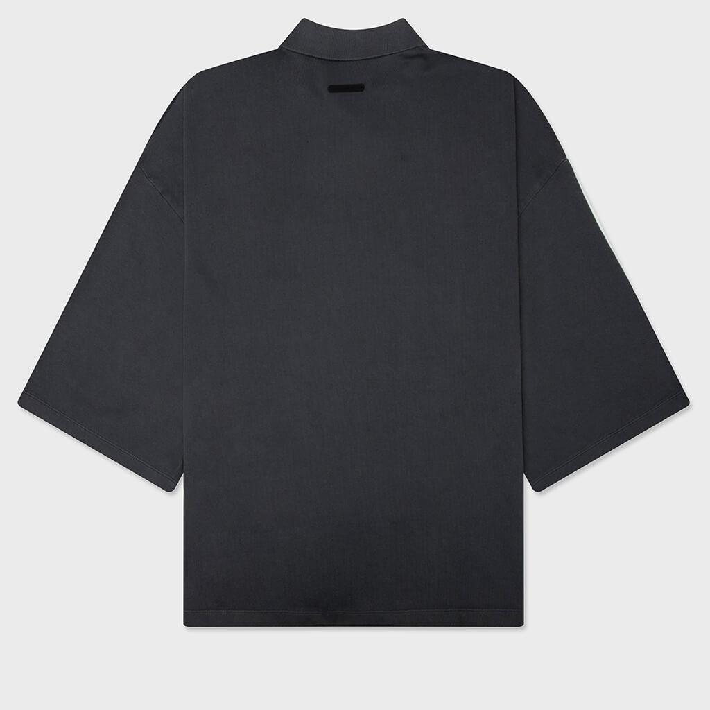 Cropped Polo - Washed Iron Grey