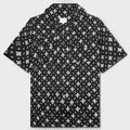 Cross Bandana Rayon Shirt - Black/White