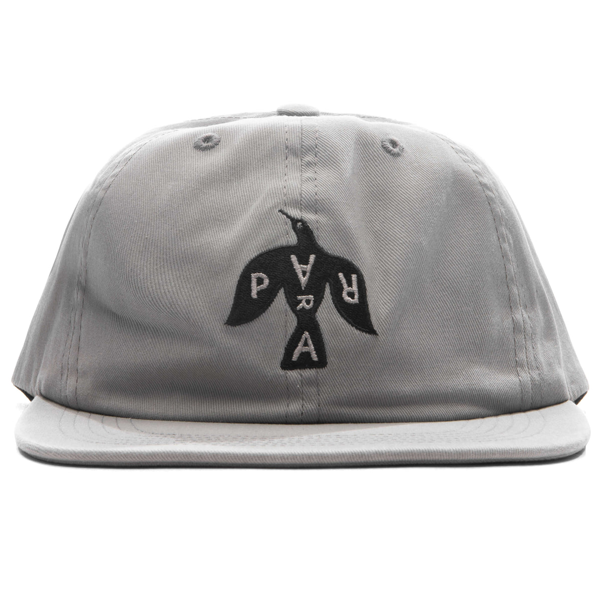 Crow Logo 6 Panel Hat - Grey
