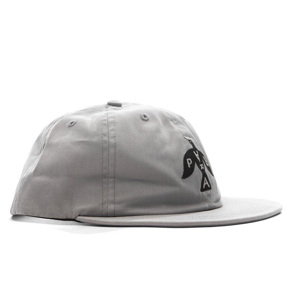 Crow Logo 6 Panel Hat - Grey