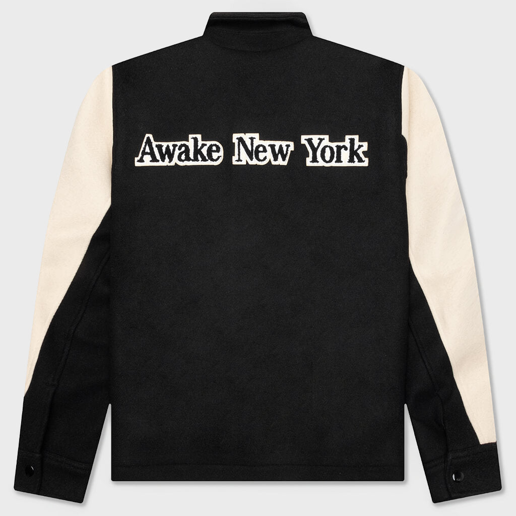 Crown Varsity Jacket - Black
