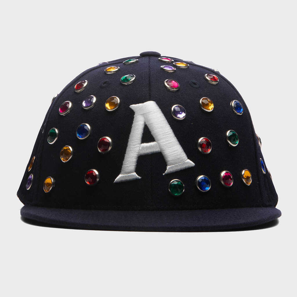 Crystal Stud Cap - Navy