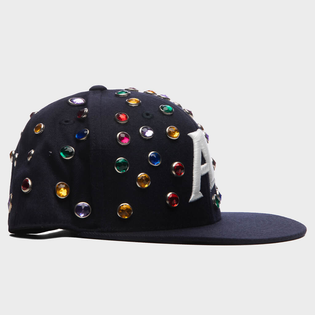 Crystal Stud Cap - Navy