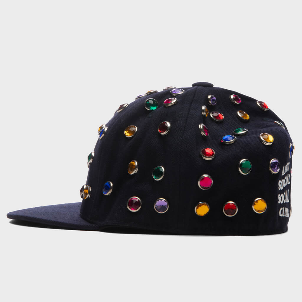 Crystal Stud Cap - Navy