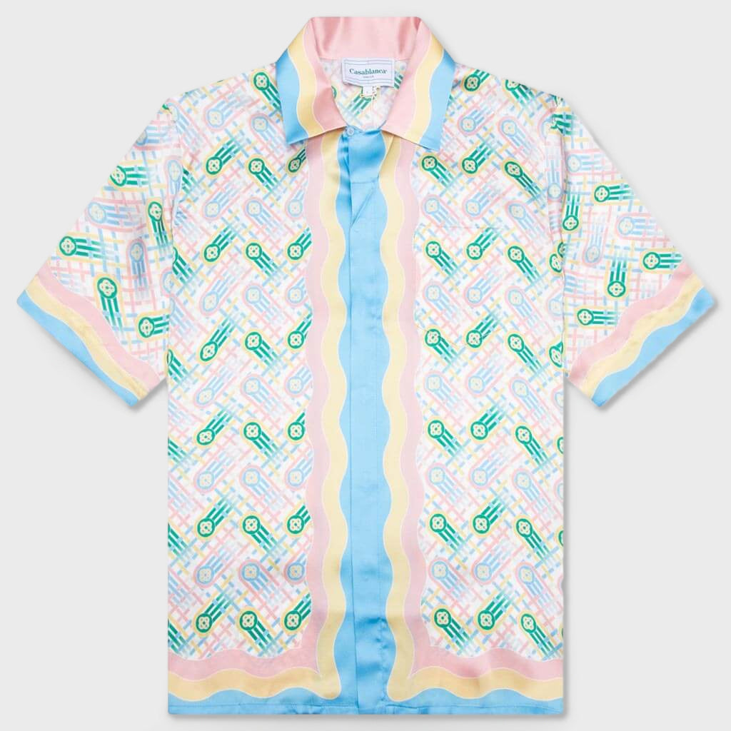 Cuban Collar S/S Shirt - Ping Pong Print