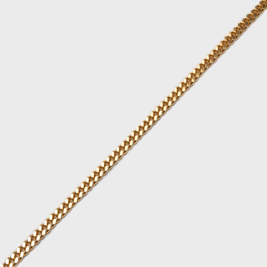 Curb Chain M Gold - 925 Sterling Silver/9K Gold