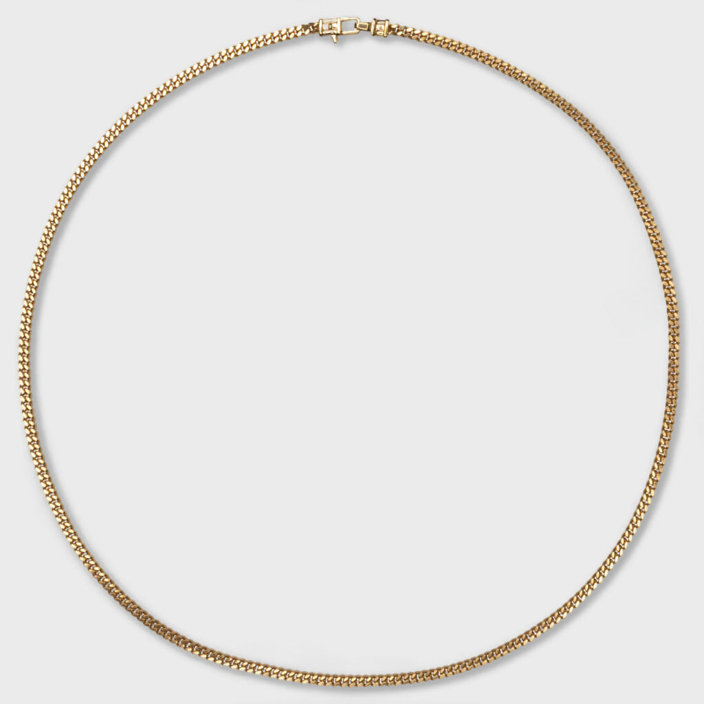Curb Chain M Gold - 925 Sterling Silver/9K Gold
