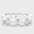 Cushion Band Open Zirconia - 925 Sterling Silver