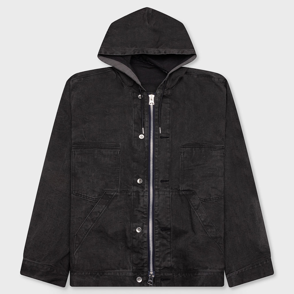 Denim Hoodie - Gray