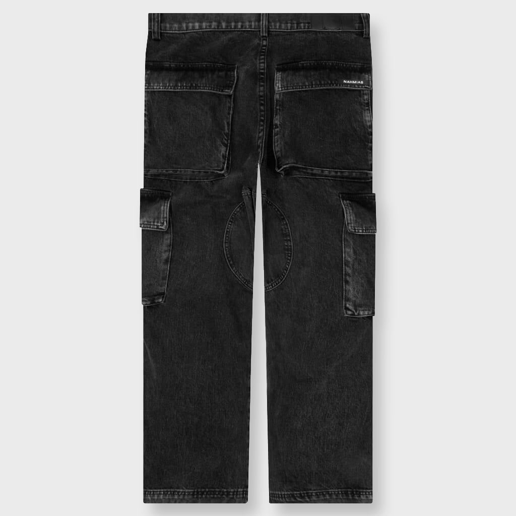 Denim Logo Cargos - Charcoal Wash