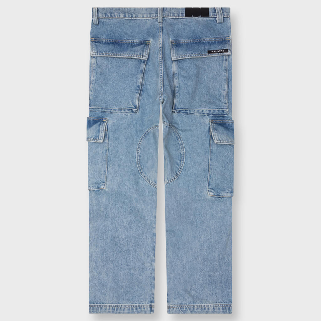 Denim Logo Cargos - Light Wash