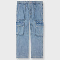 Denim Logo Cargos - Light Wash