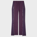 Denim Panel Flare Sweatpant - Purple
