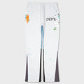 Dépt Logo Painted Sweatpant Flares - Light Heather Grey/Navy/Black