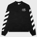 Diagonal Crewneck Sweatshirt - Black