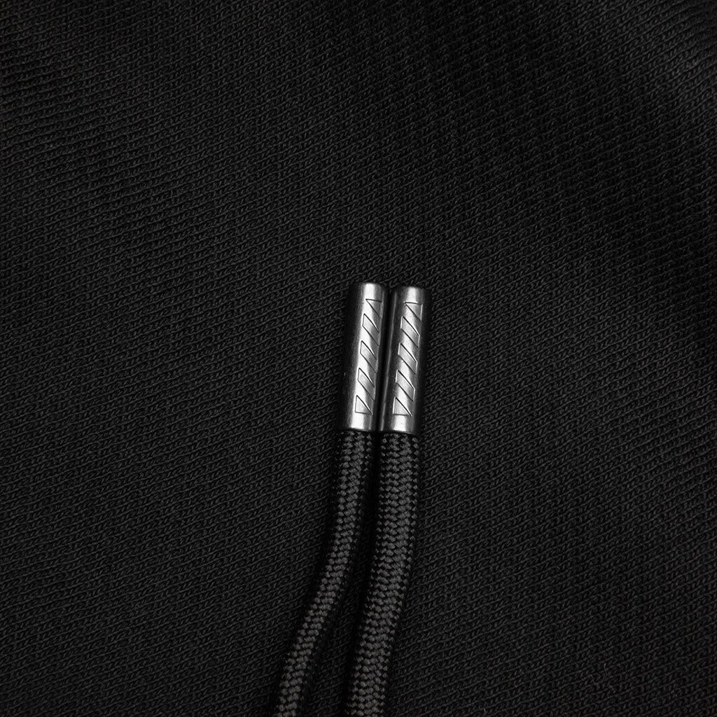 Core Diagonal Zip Hoodie - Black