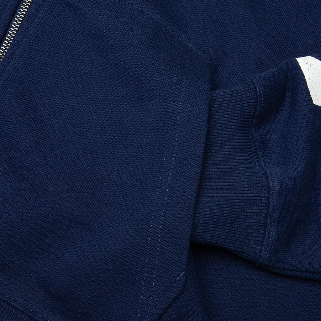 Core Diagonal Zip Hoodie - Marine