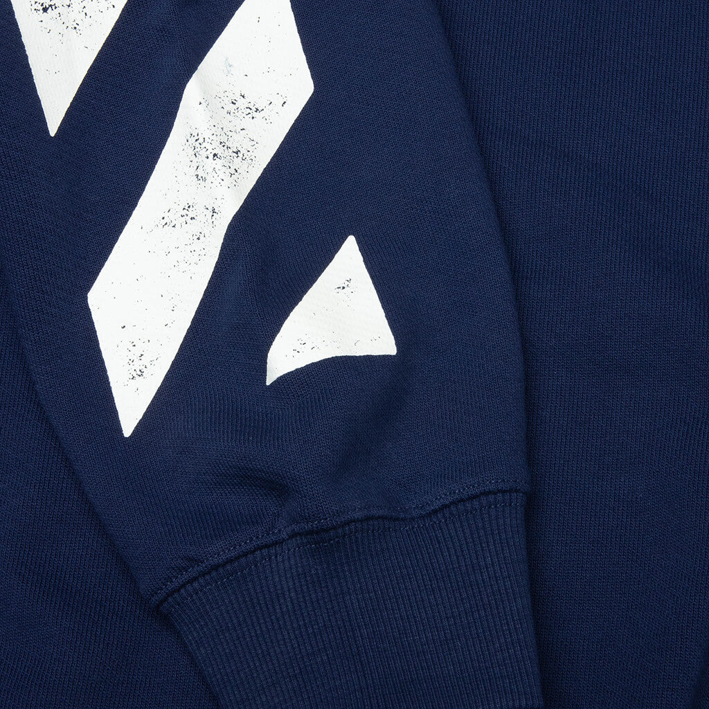 Core Diagonal Zip Hoodie - Marine