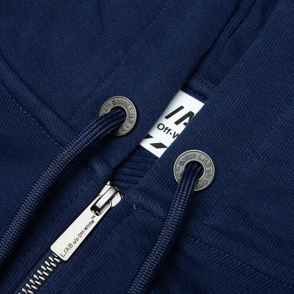 Core Diagonal Zip Hoodie - Marine