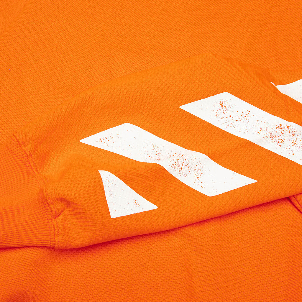 Core Diagonal Zip Hoodie - Orange Tiger