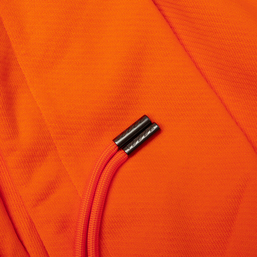 Core Diagonal Zip Hoodie - Orange Tiger