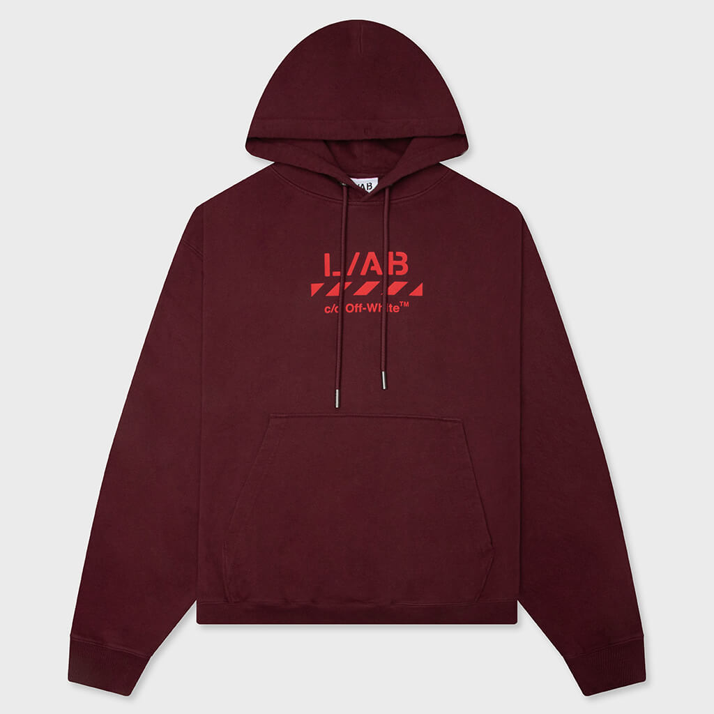 Diag Garment Wash Hoodie - Red Dahlia