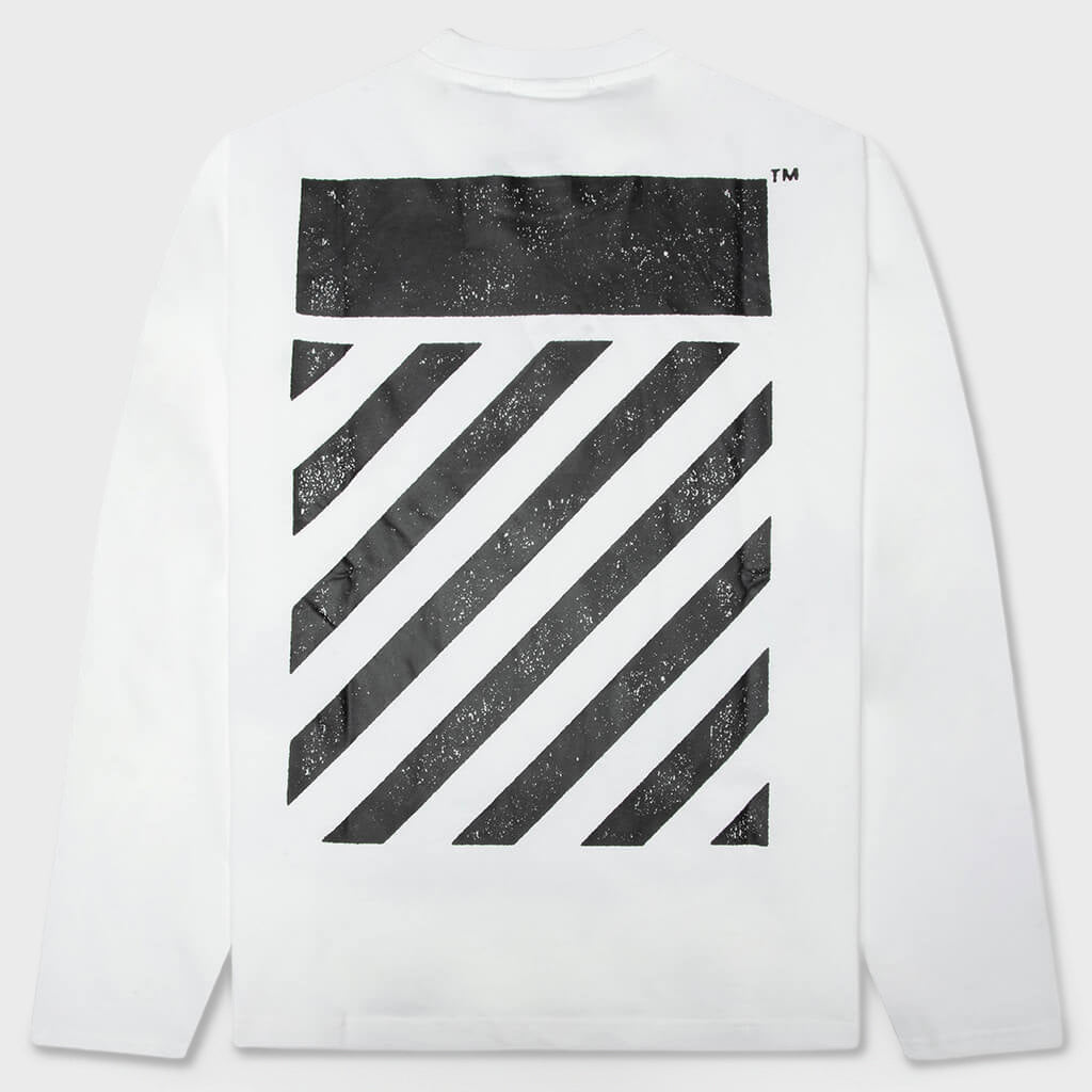 Core Diagonal L/S Tee - White