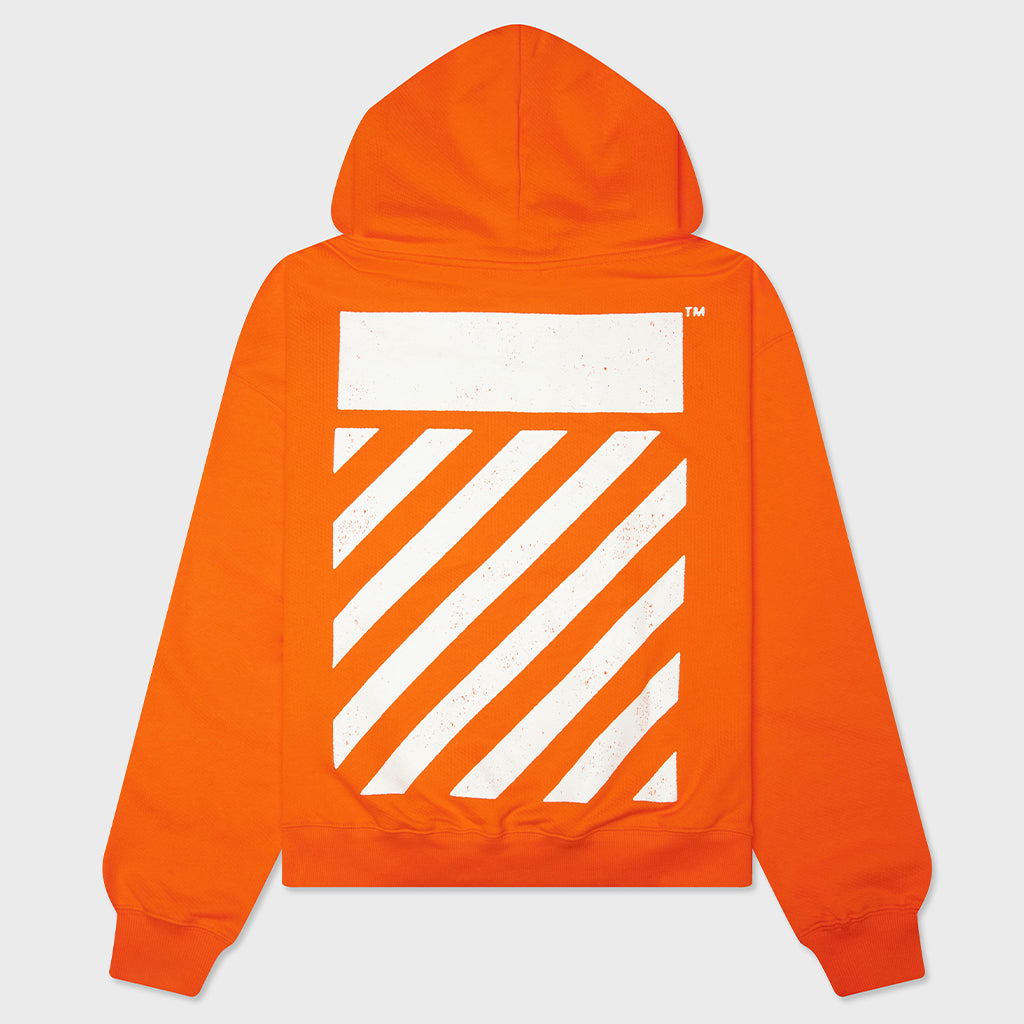 Core Diagonal Hoodie - Orange Tiger