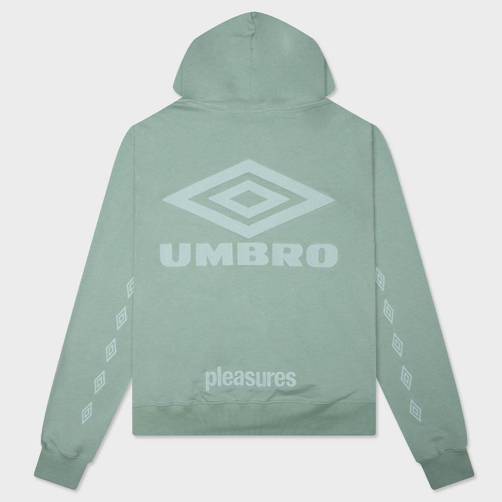 Diamonds Zip Fitted Hoodie - Sage