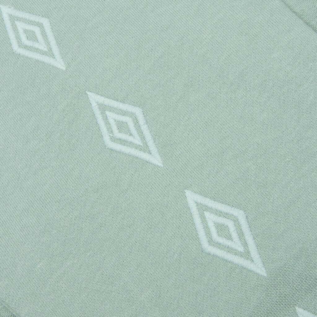 Diamonds Zip Fitted Hoodie - Sage