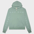 Diamonds Zip Fitted Hoodie - Sage