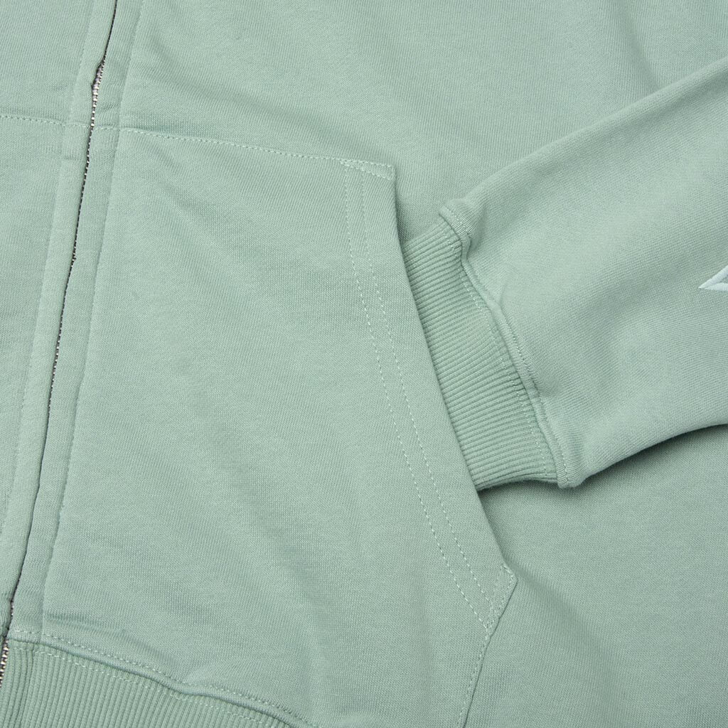 Diamonds Zip Fitted Hoodie - Sage
