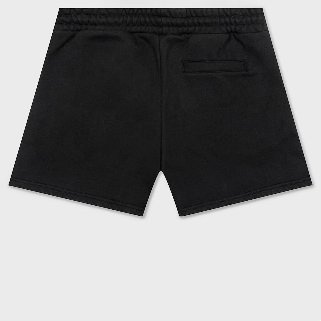 Distressed Shorts Small Logo - Black