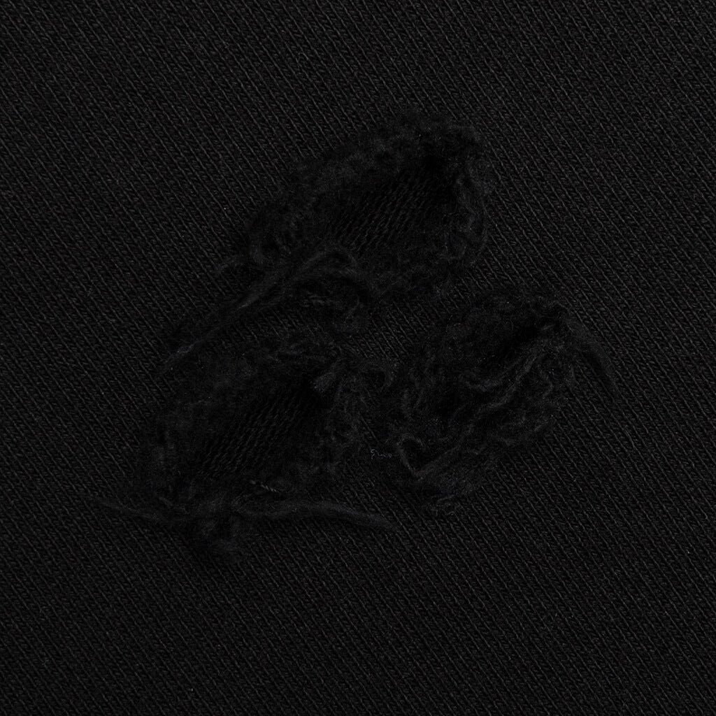 Distressed Shorts Small Logo - Black