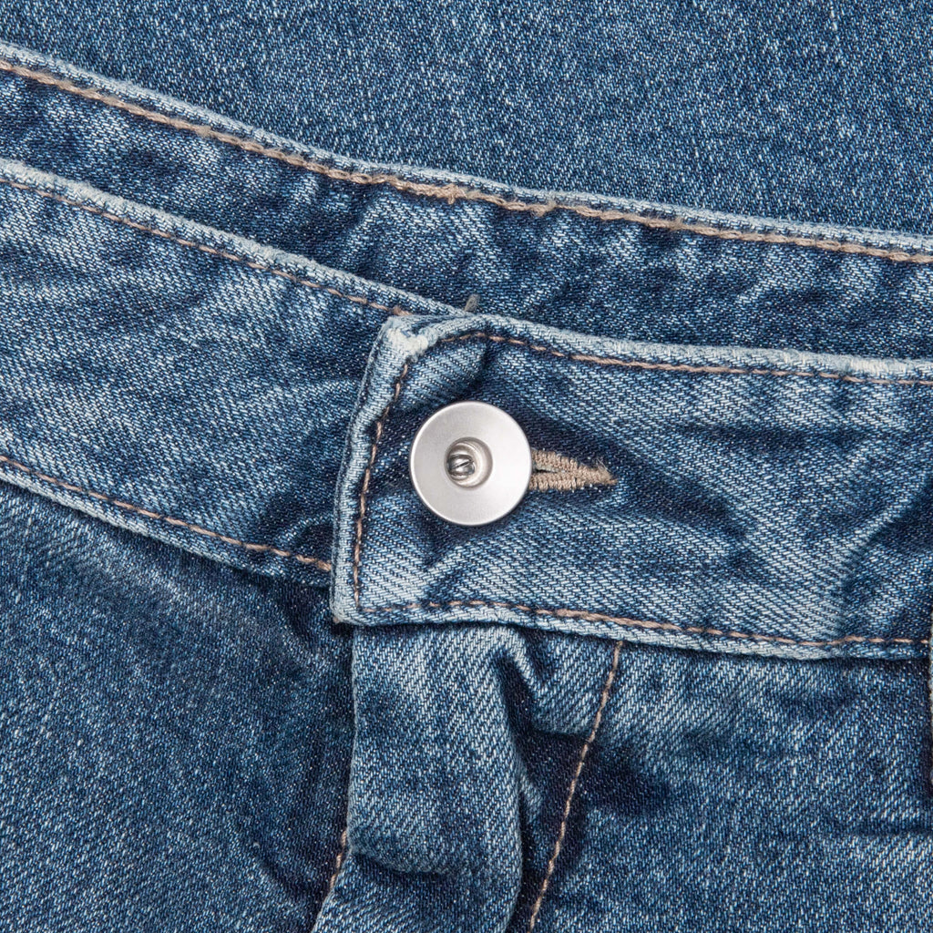 Double Cargo Denim Jeans - Washed Indigo